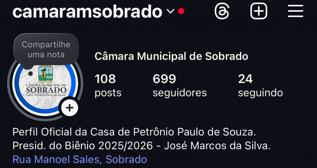 VISITE E SIGA NOSSA PAGINA NO INSTAGRAM !